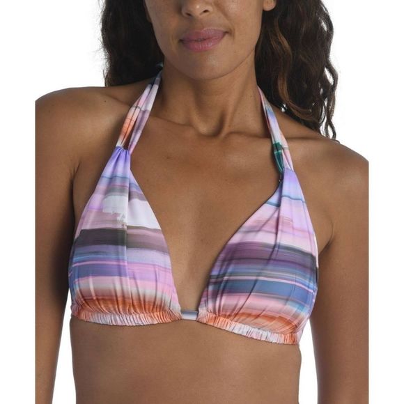 La Blanca Swim Lablanca Flyaway Stripe Halter Bikini Swim Top